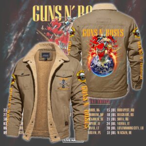 Guns N' Roses Music Style Fleece Thermal Cotton Jacket For Fans