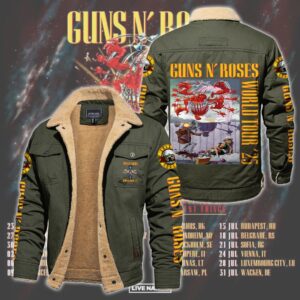 Guns N' Roses Music Style Fleece Thermal Cotton Jacket For Fans
