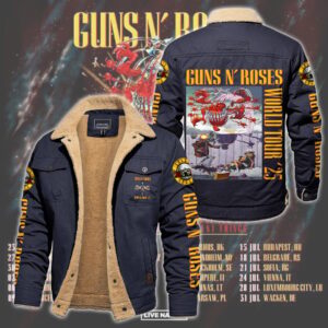 Guns N' Roses Music Style Fleece Thermal Cotton Jacket For Fans
