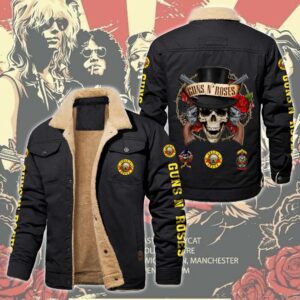 Guns N' Roses Music Style Fleece Thermal Cotton Jacket For Fans