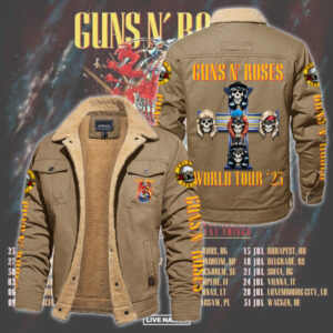 Guns N' Roses Music Style Fleece Thermal Cotton Jacket For Fans
