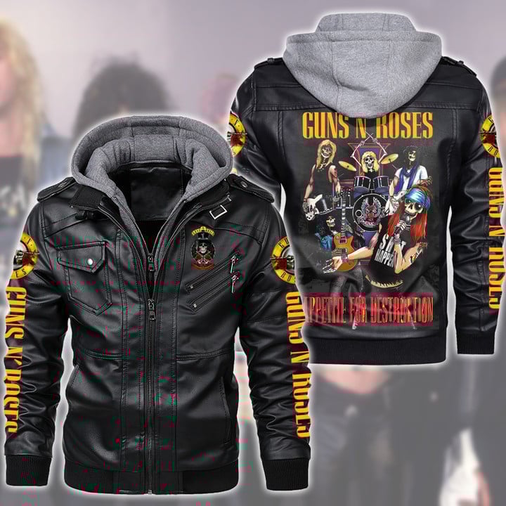 Guns N' Roses Music Style Leather Jacket For Fans