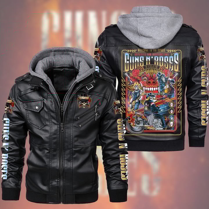 Guns N' Roses Music Style Leather Jacket For Fans