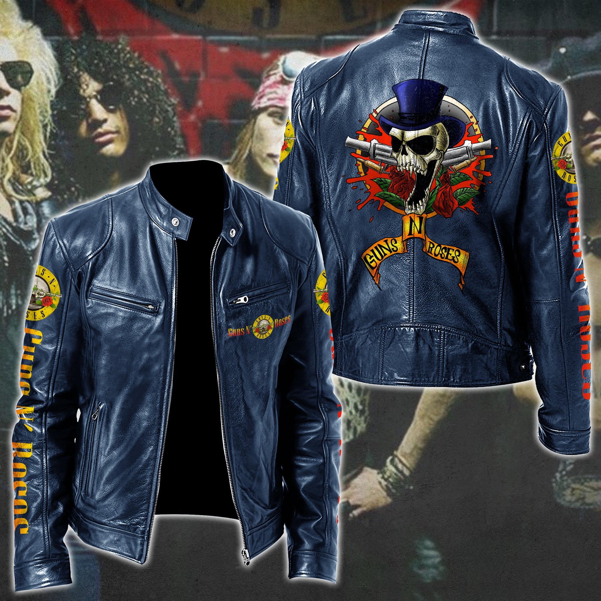 Guns N' Roses Music Style Leather Jacket For Fans