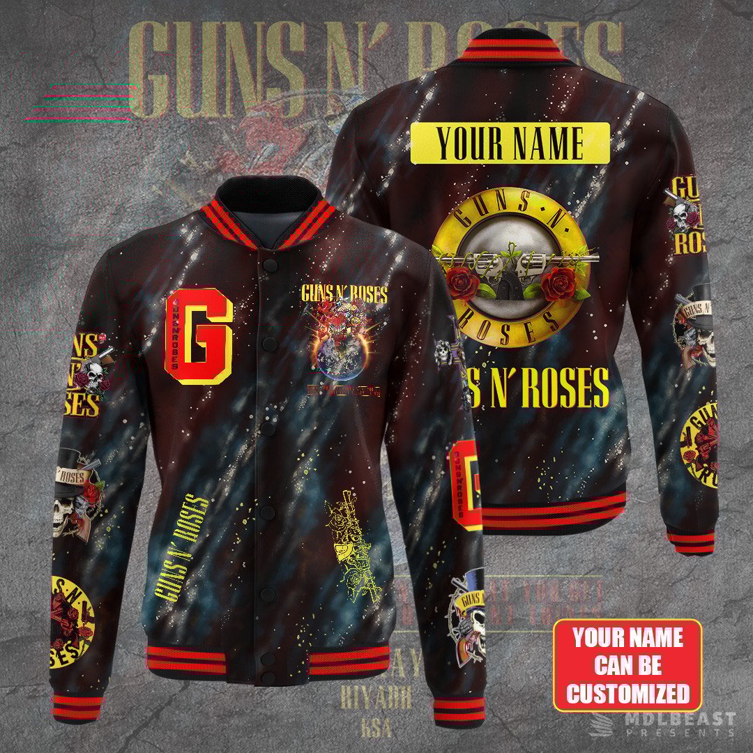 Guns N' Roses Music Style Baseball Jacket For Fans