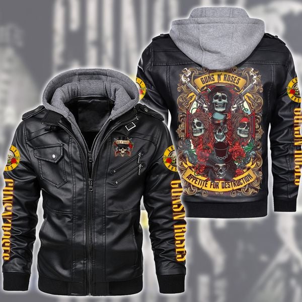 Guns N' Roses Music Style Leather Jacket For Fans