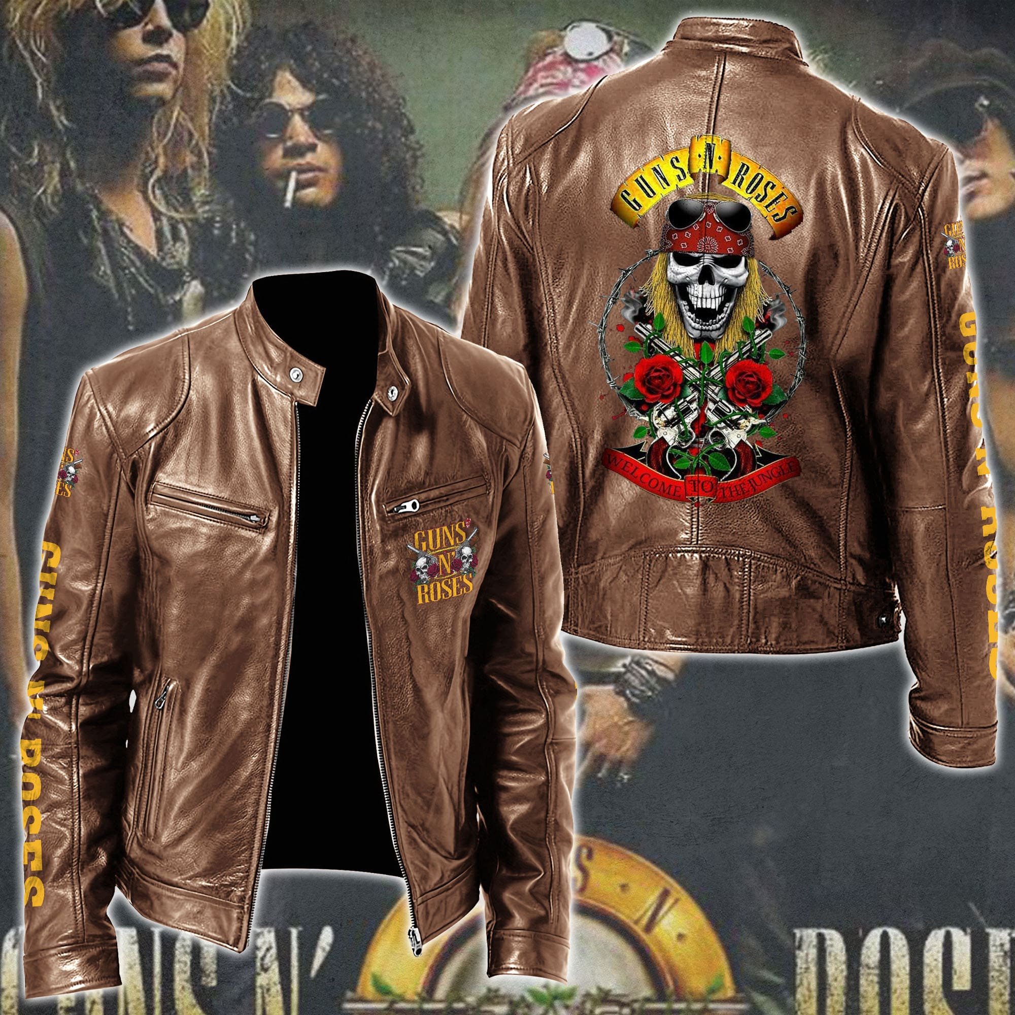 Guns N' Roses Music Style Leather Jacket For Fans