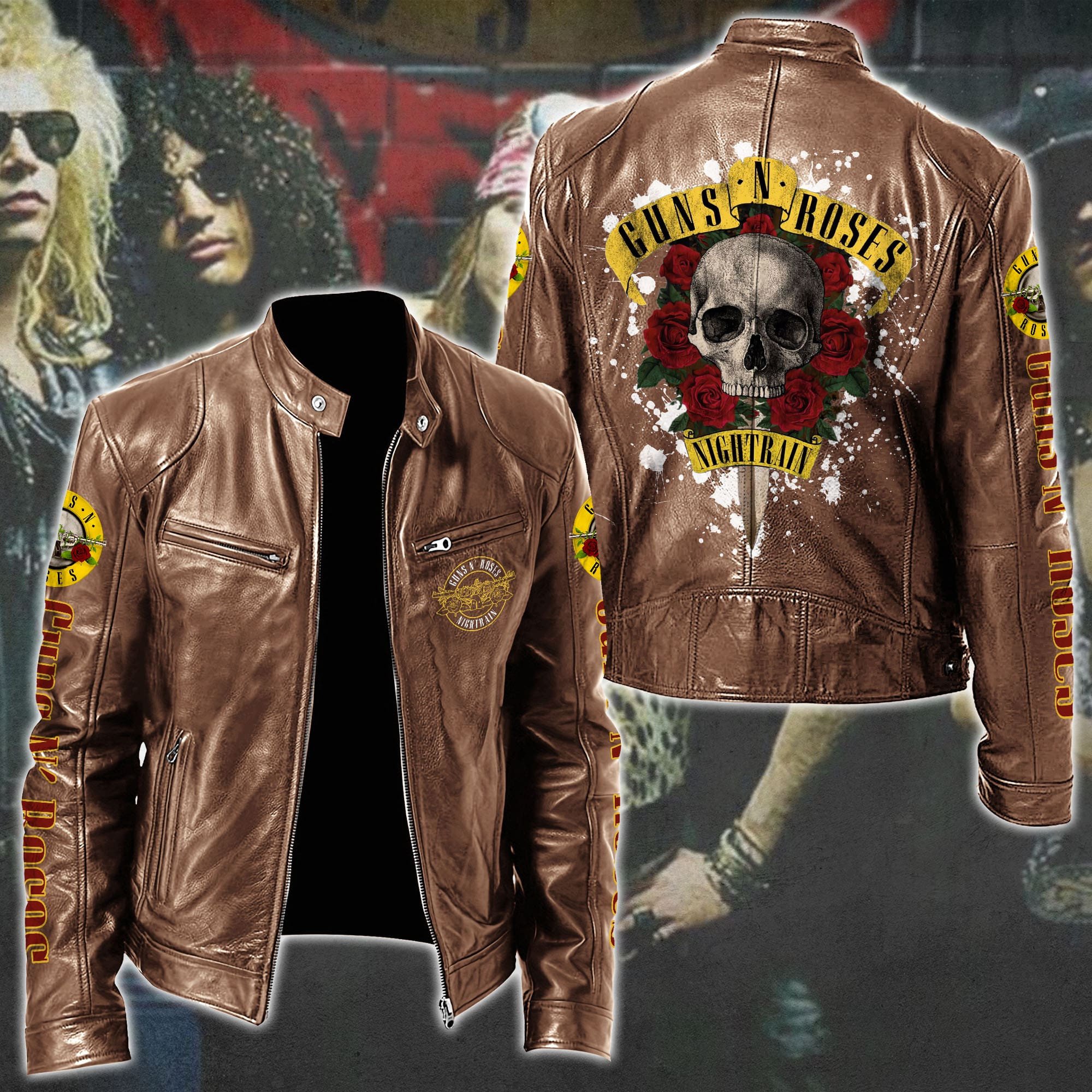 Guns N' Roses Music Style Leather Jacket For Fans