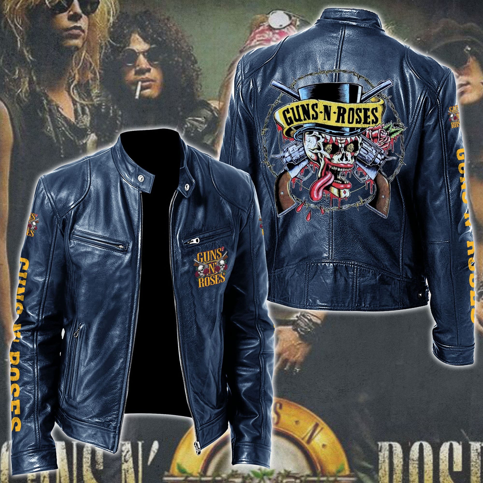 Guns N' Roses Music Style Leather Jacket For Fans