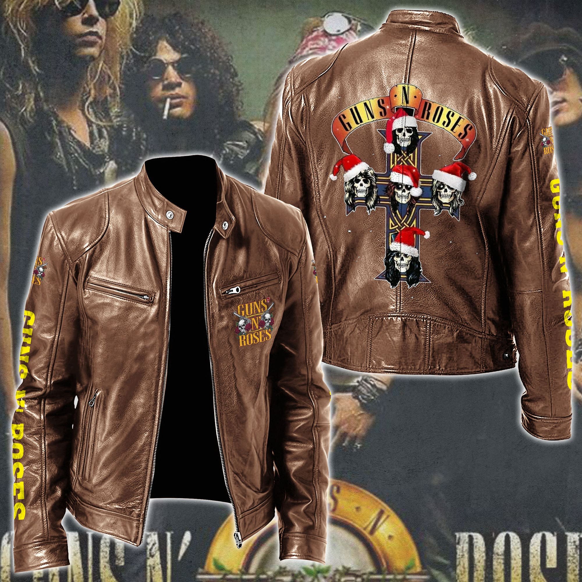 Guns N' Roses Music Style Leather Jacket For Fans