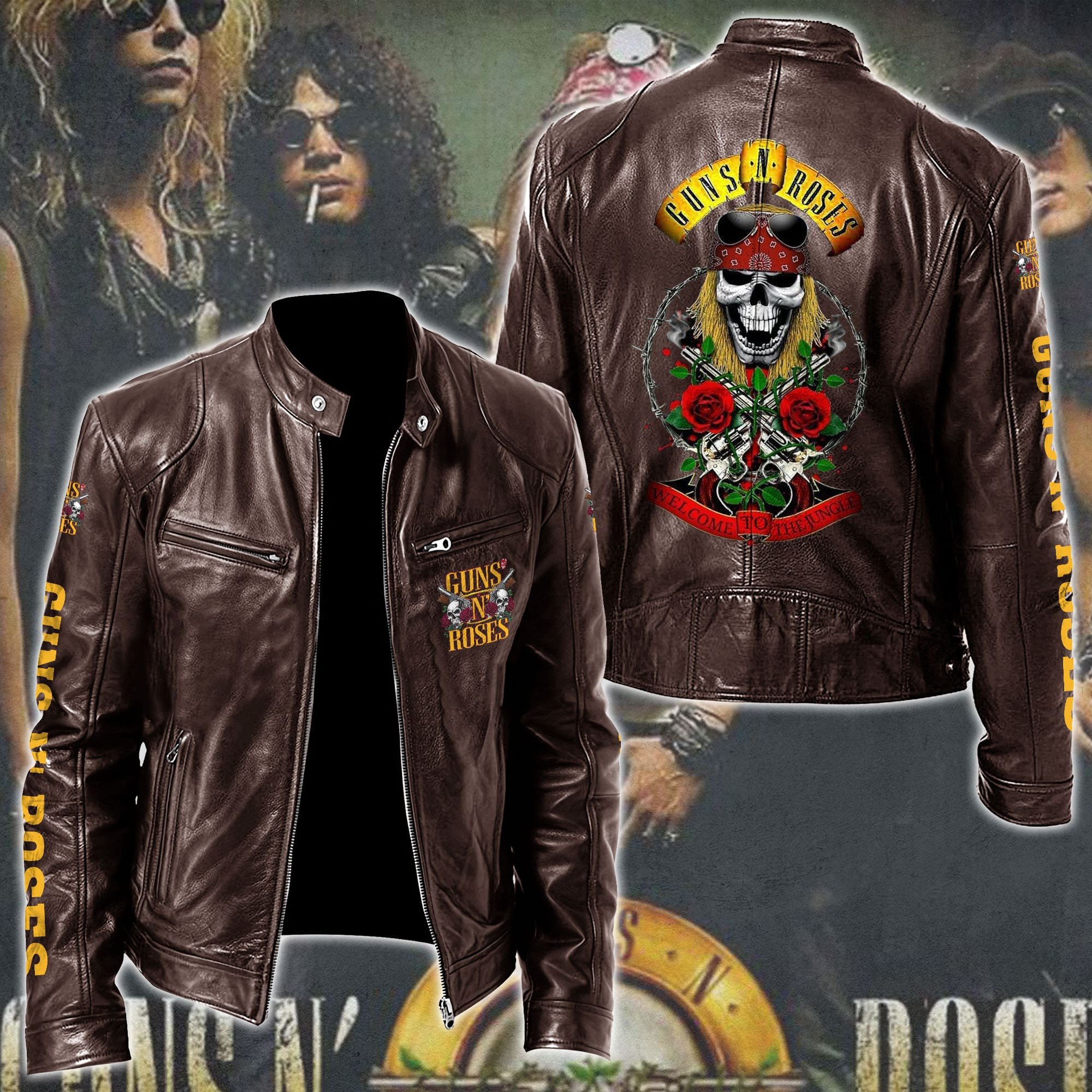 Guns N' Roses Music Style Leather Jacket For Fans