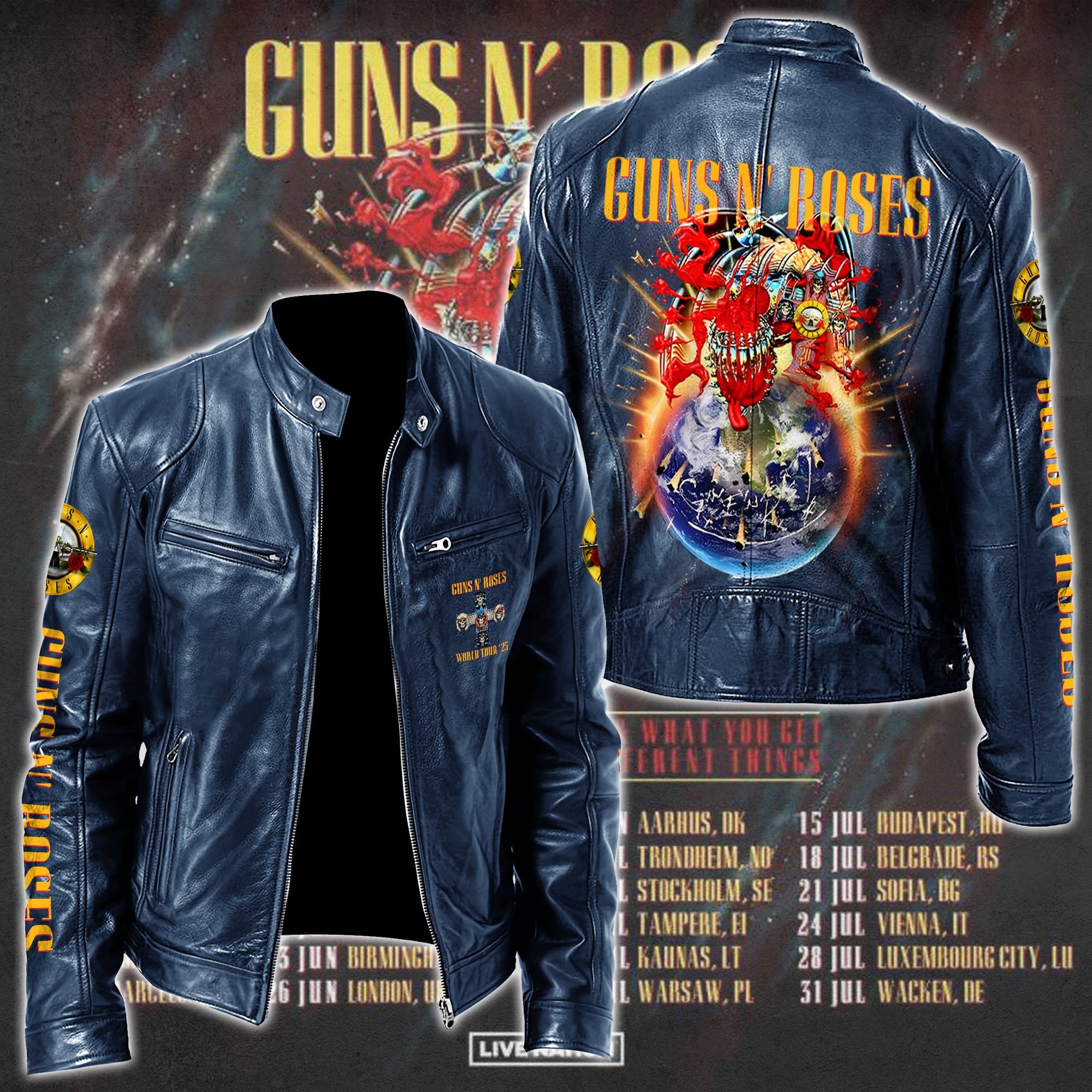 Guns N' Roses Music Style Leather Jacket For Fans
