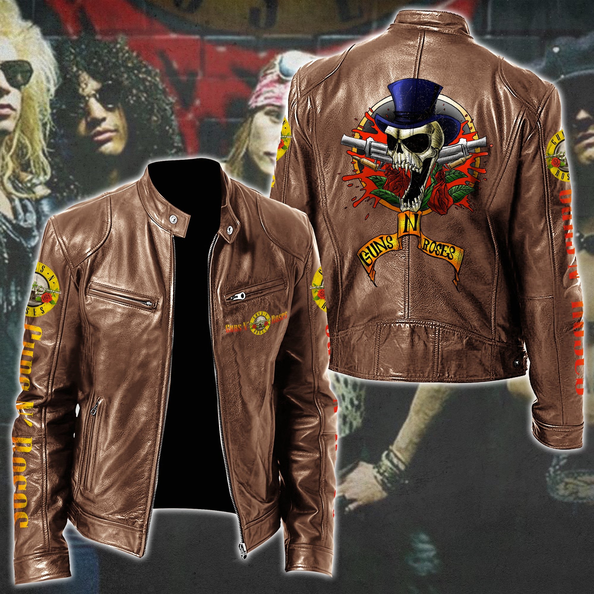 Guns N' Roses Music Style Leather Jacket For Fans