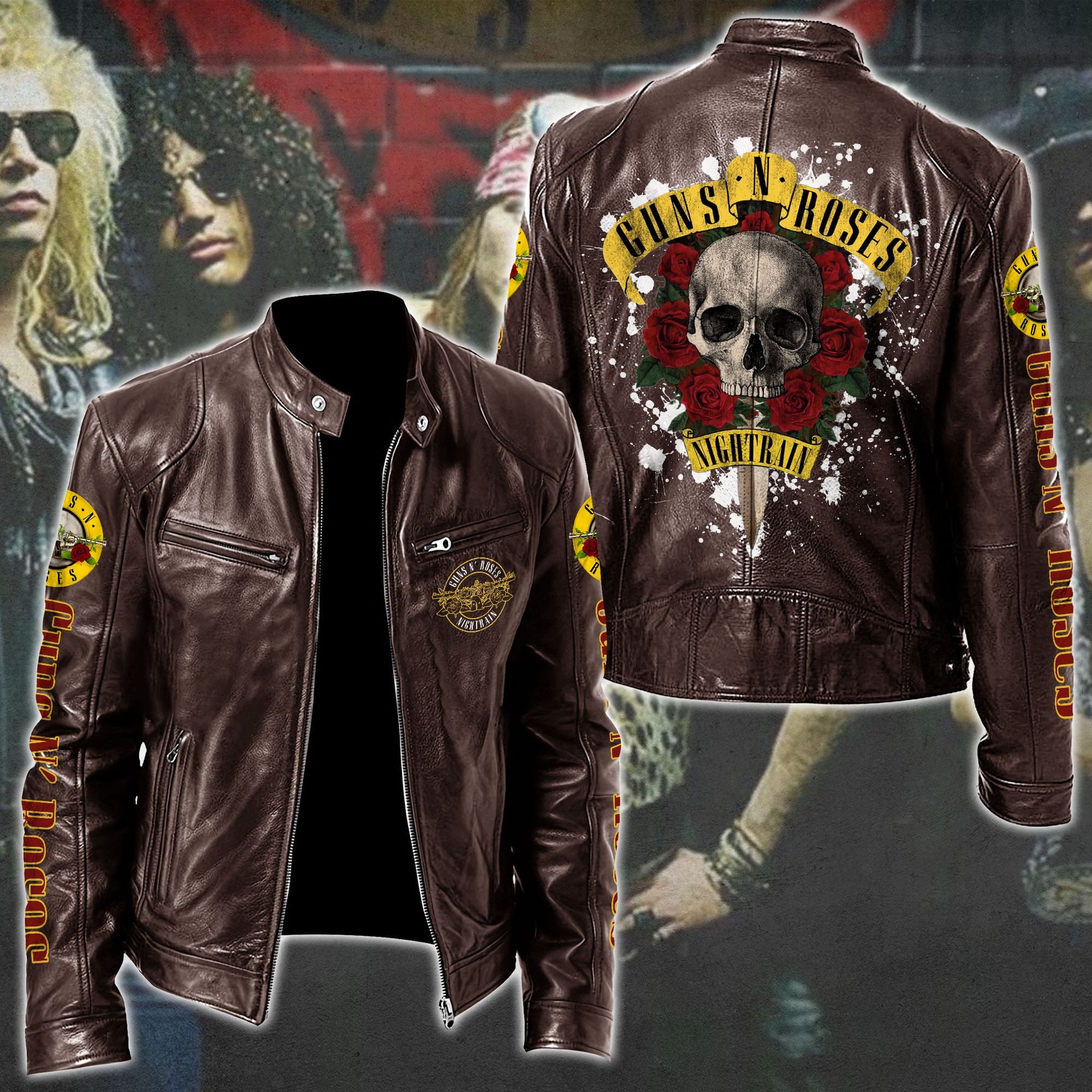 Guns N' Roses Music Style Leather Jacket For Fans