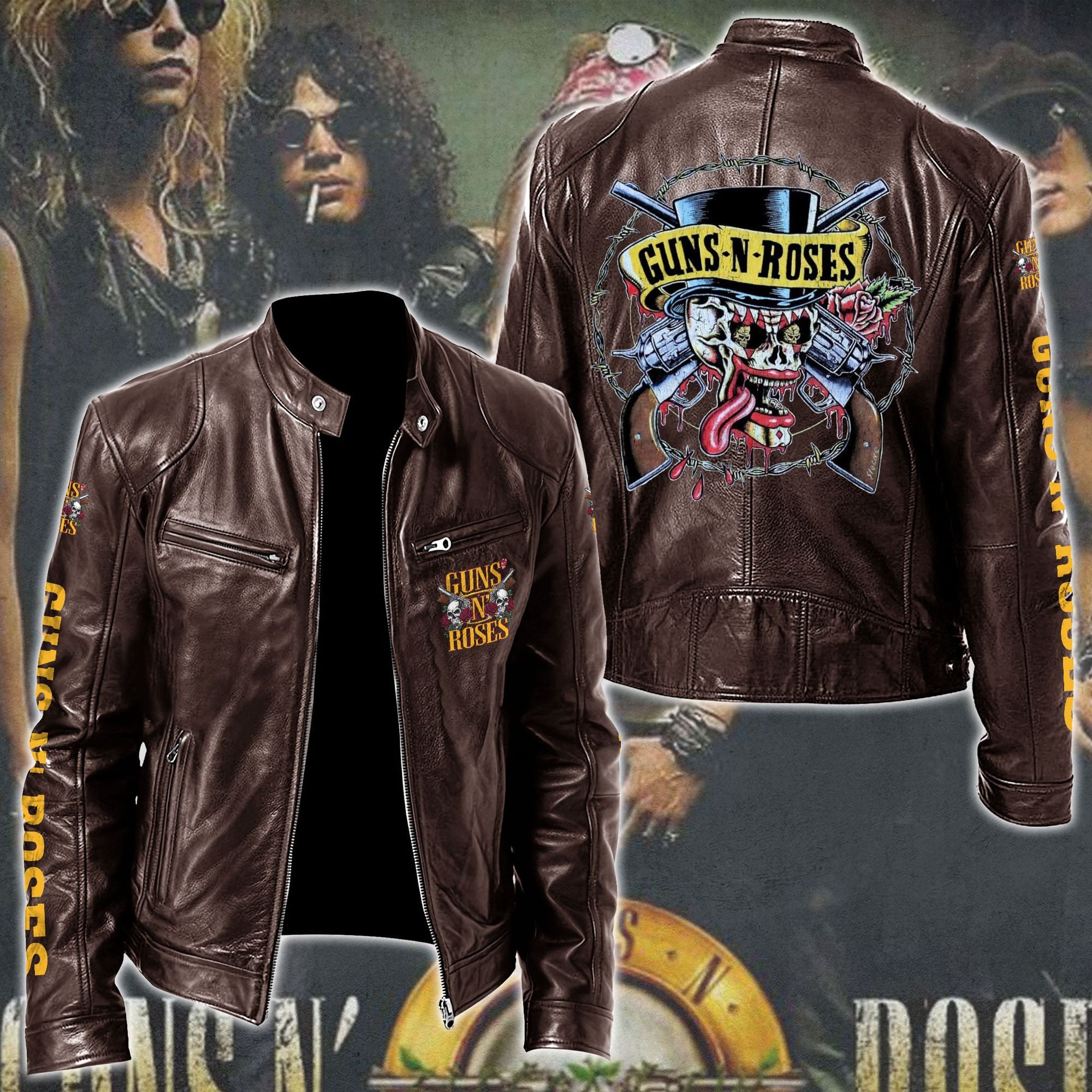 Guns N' Roses Music Style Leather Jacket For Fans