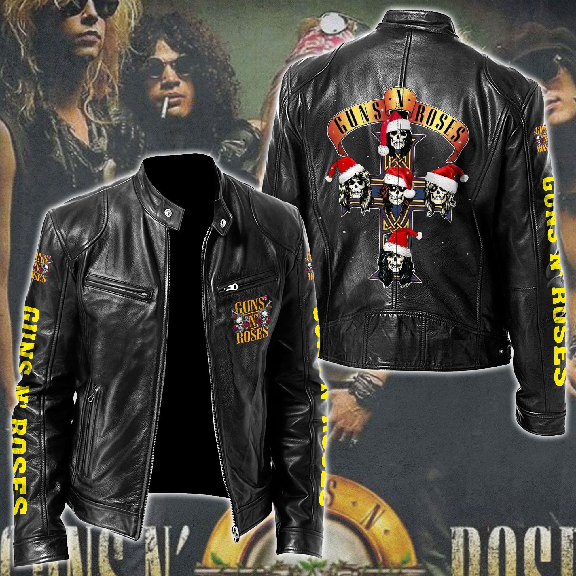 Guns N' Roses Music Style Leather Jacket For Fans
