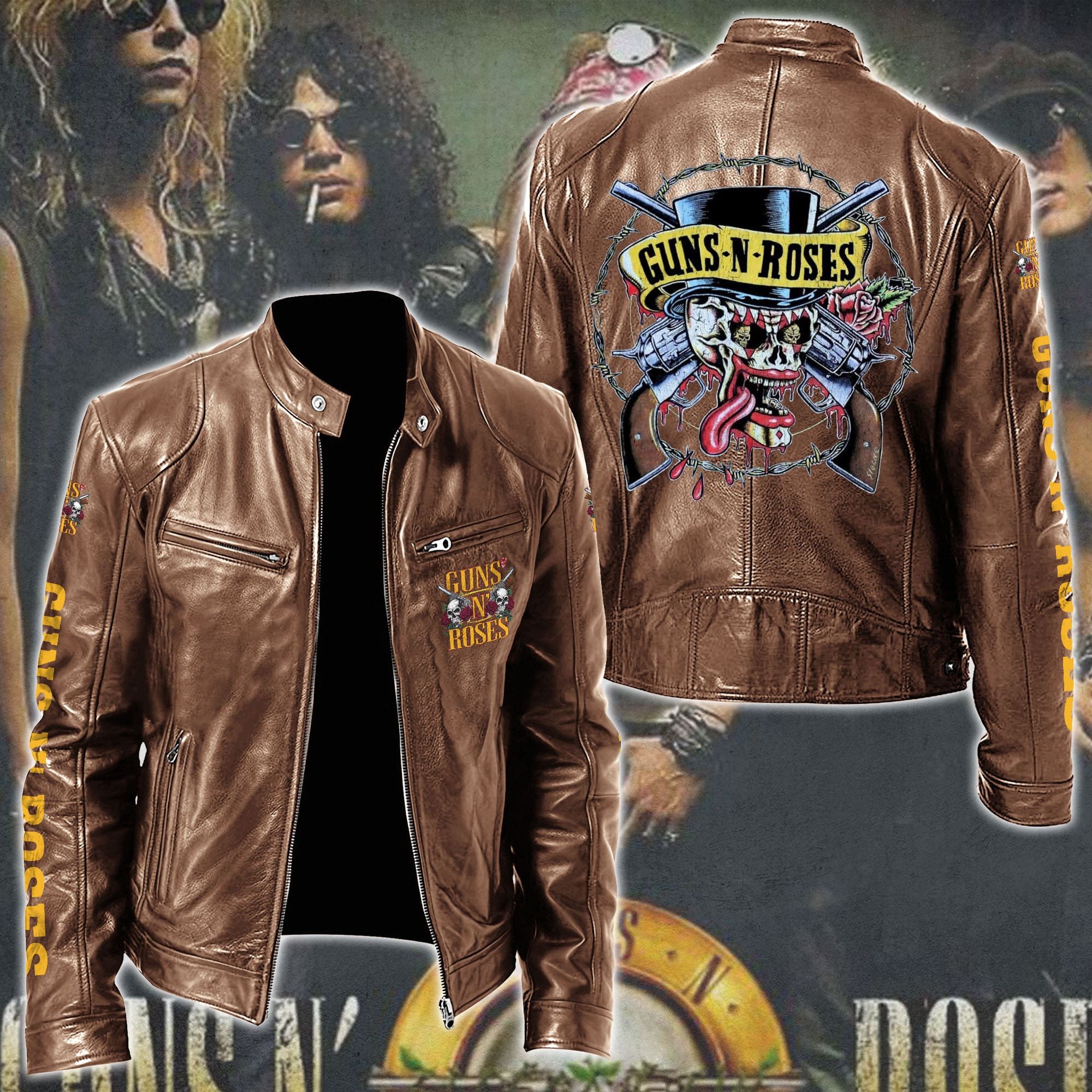 Guns N' Roses Music Style Leather Jacket For Fans