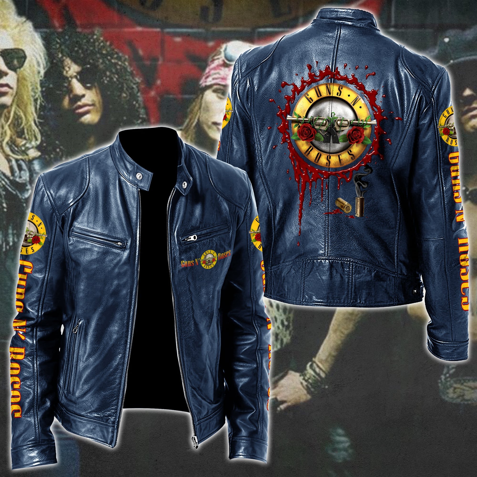 Guns N' Roses Music Style Leather Jacket For Fans