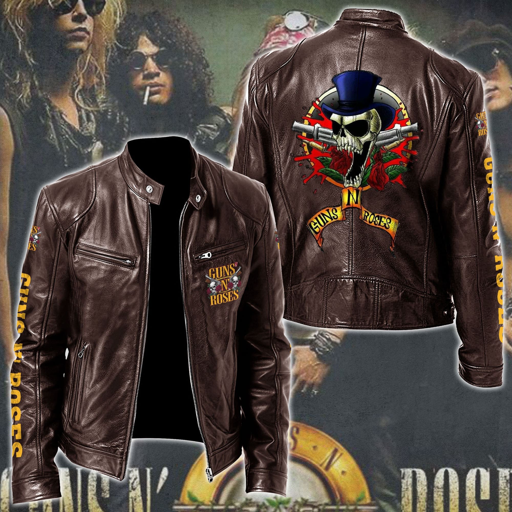 Guns N' Roses Music Style Leather Jacket For Fans