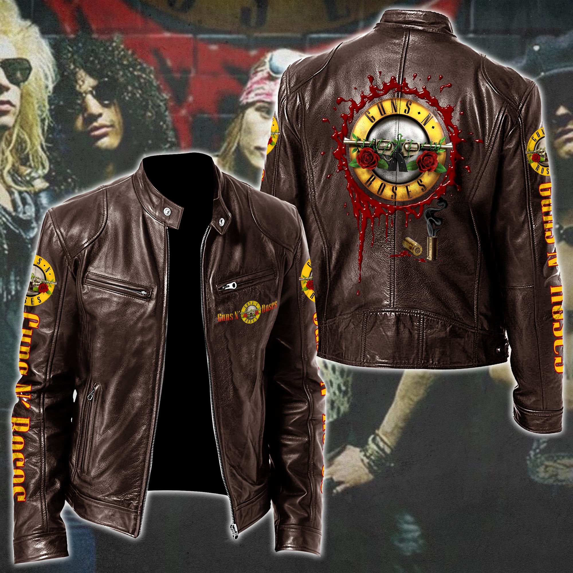 Guns N' Roses Music Style Leather Jacket For Fans