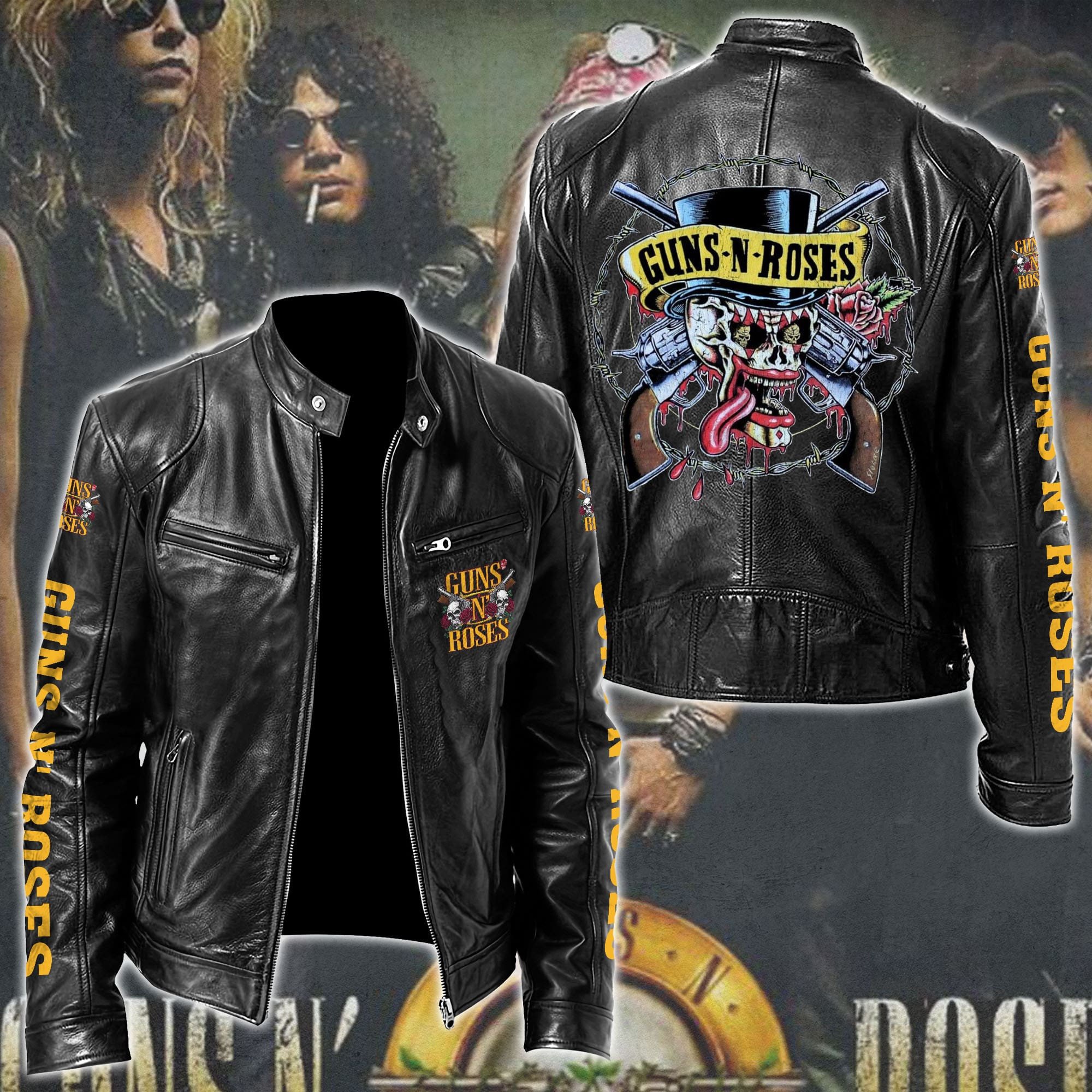 Guns N' Roses Music Style Leather Jacket For Fans