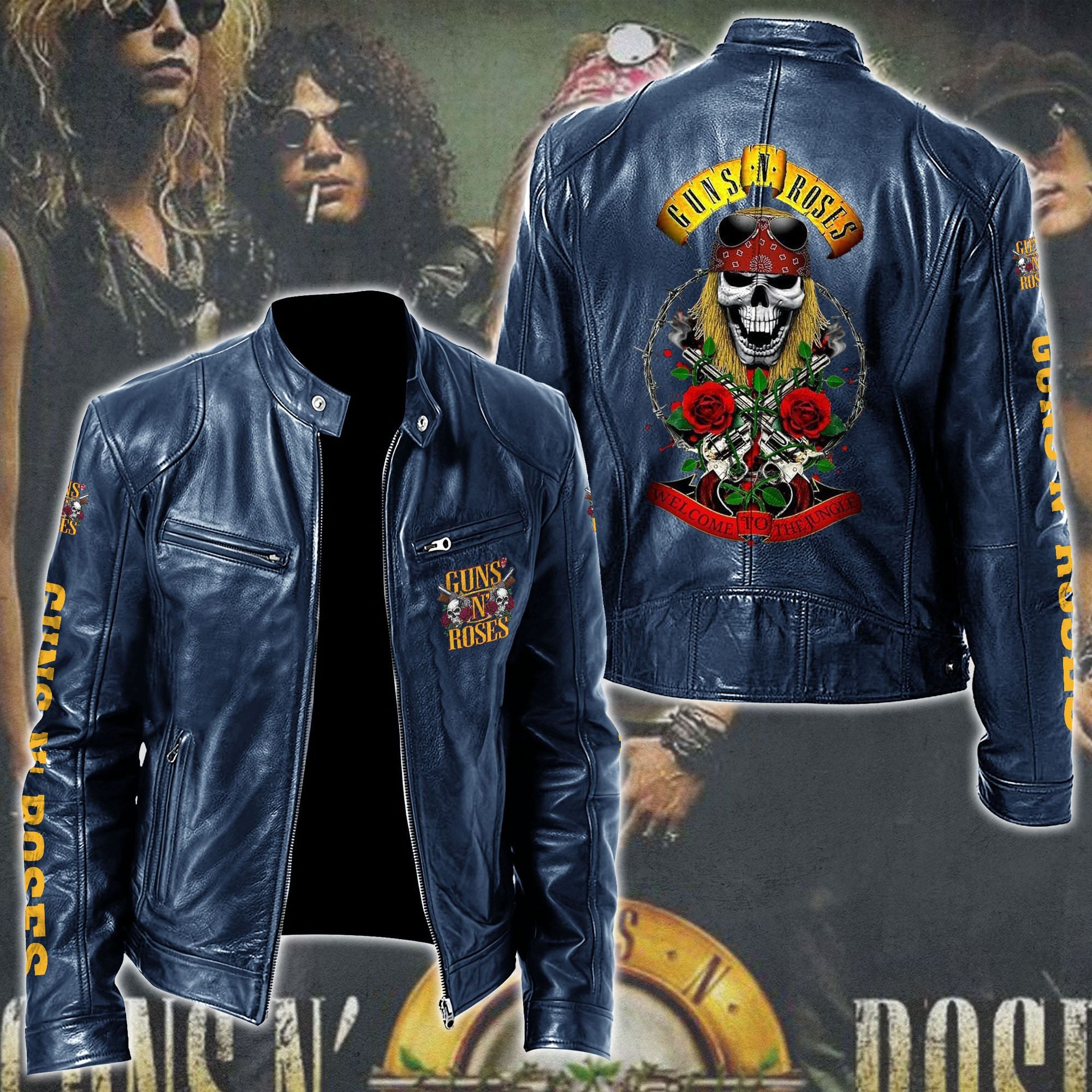 Guns N' Roses Music Style Leather Jacket For Fans