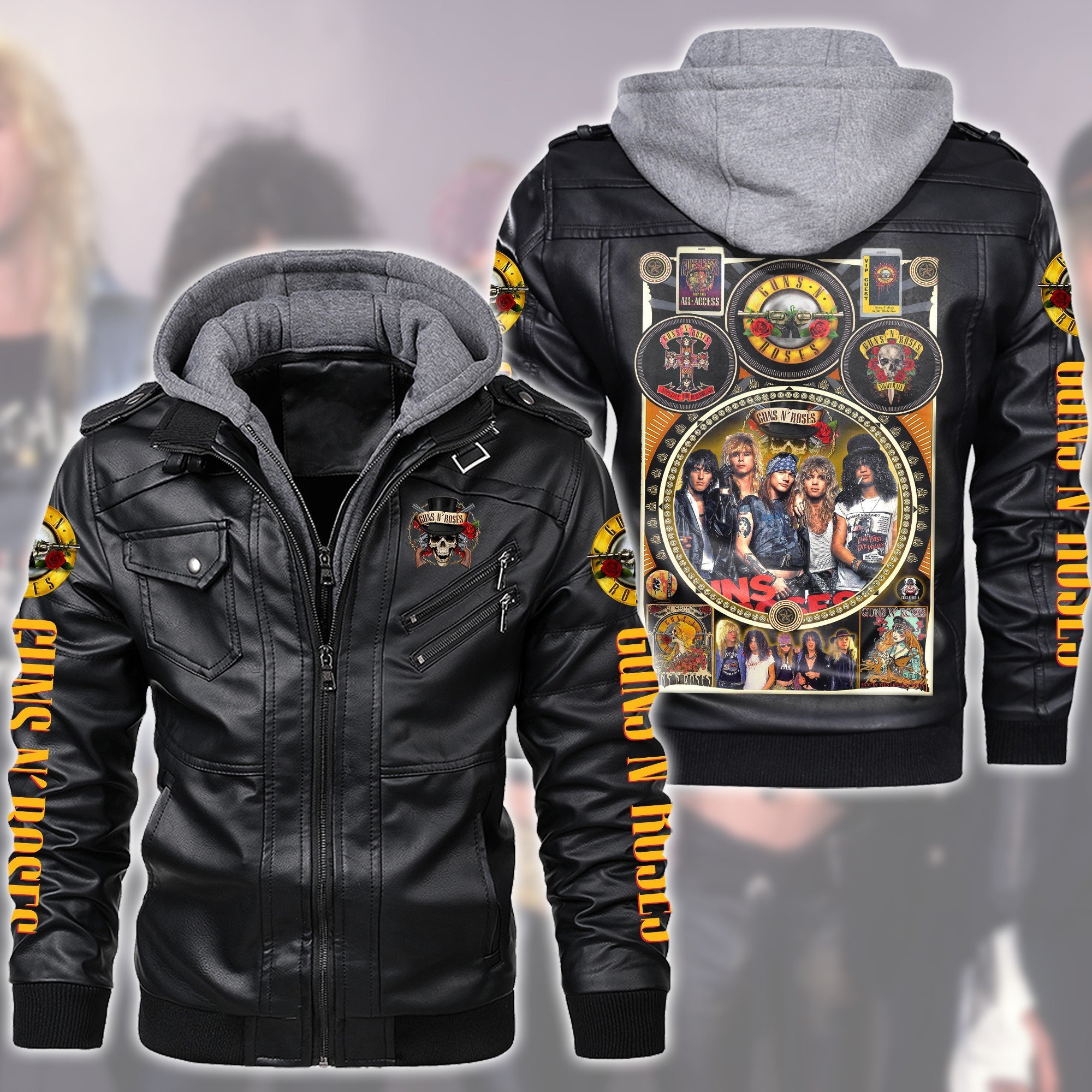 Guns N' Roses Music Style Leather Jacket For Fans