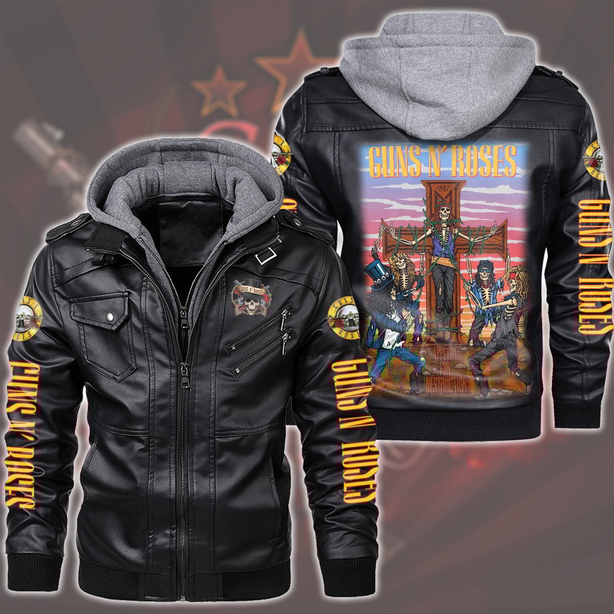 Guns N' Roses Music Style Leather Jacket For Fans