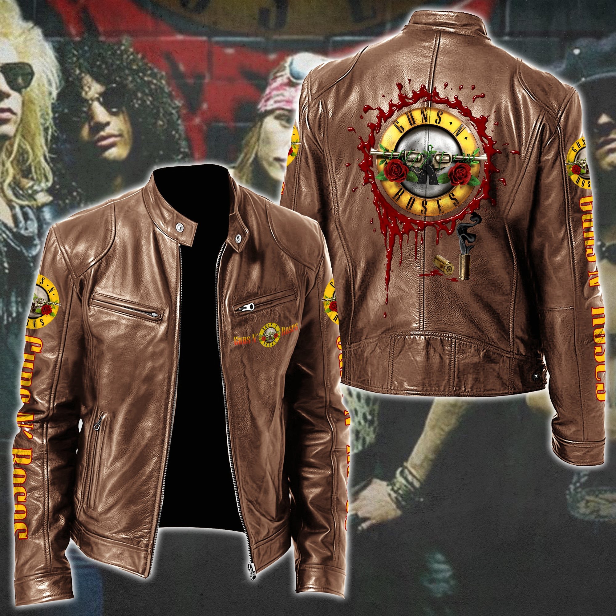 Guns N' Roses Music Style Leather Jacket For Fans