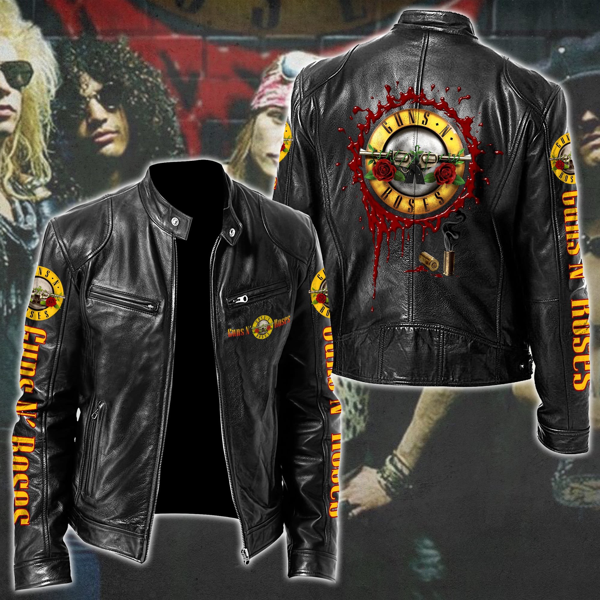 Guns N' Roses Music Style Leather Jacket For Fans
