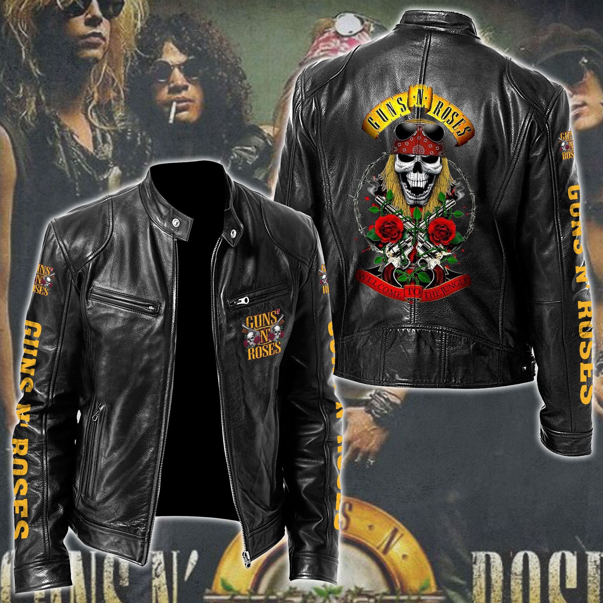 Guns N' Roses Music Style Leather Jacket For Fans