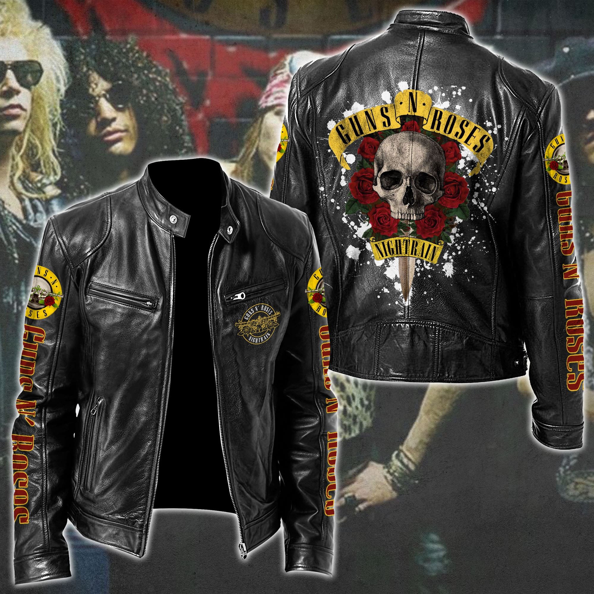 Guns N' Roses Music Style Leather Jacket For Fans