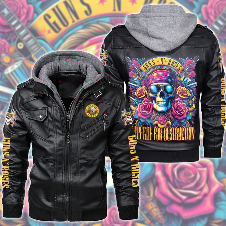 Guns N' Roses Music Style Leather Jacket For Fans