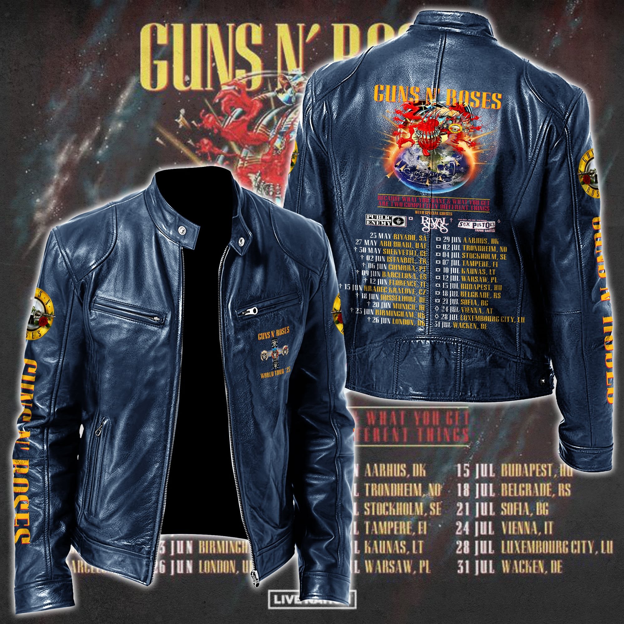 Guns N' Roses Music Style Leather Jacket For Fans