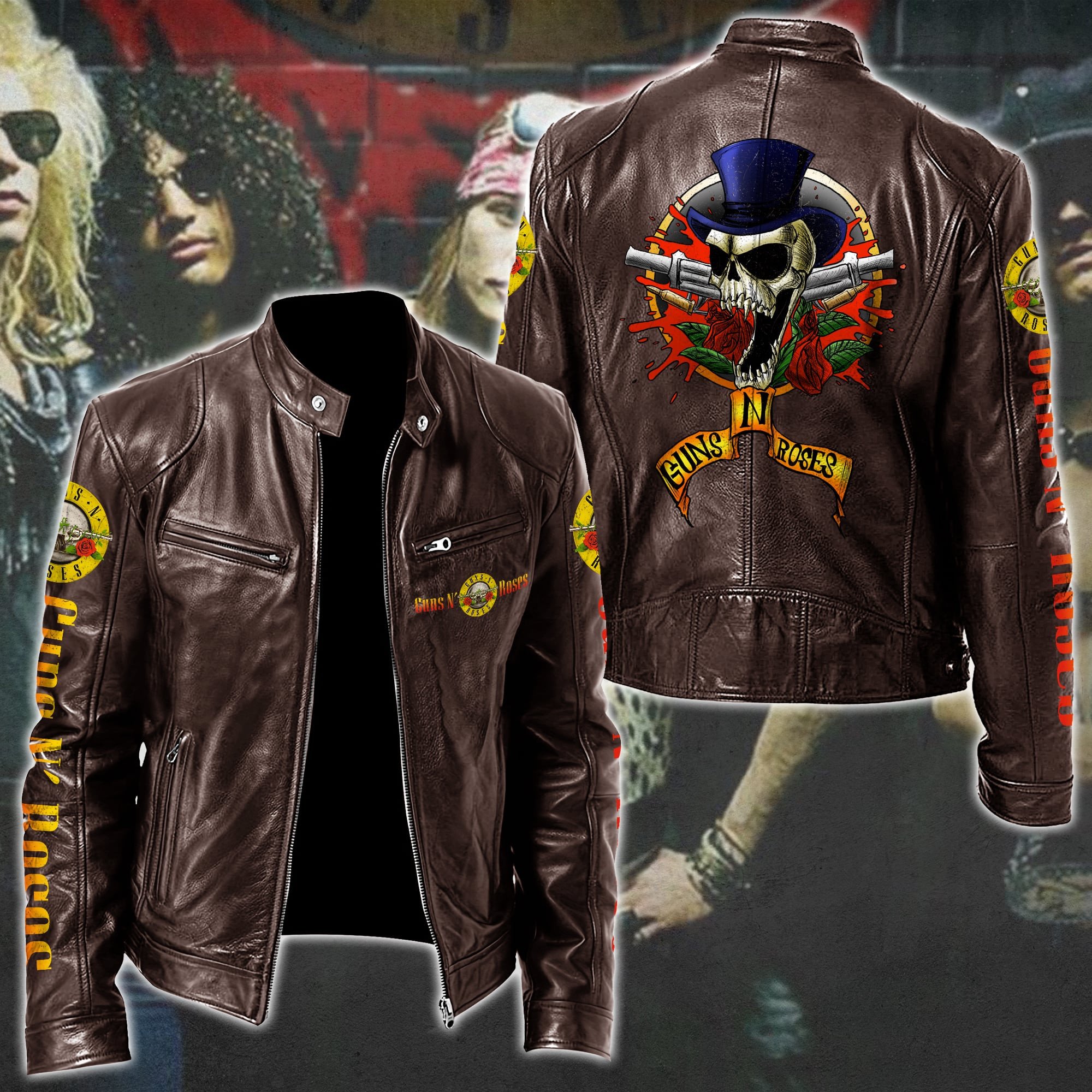 Guns N' Roses Music Style Leather Jacket For Fans