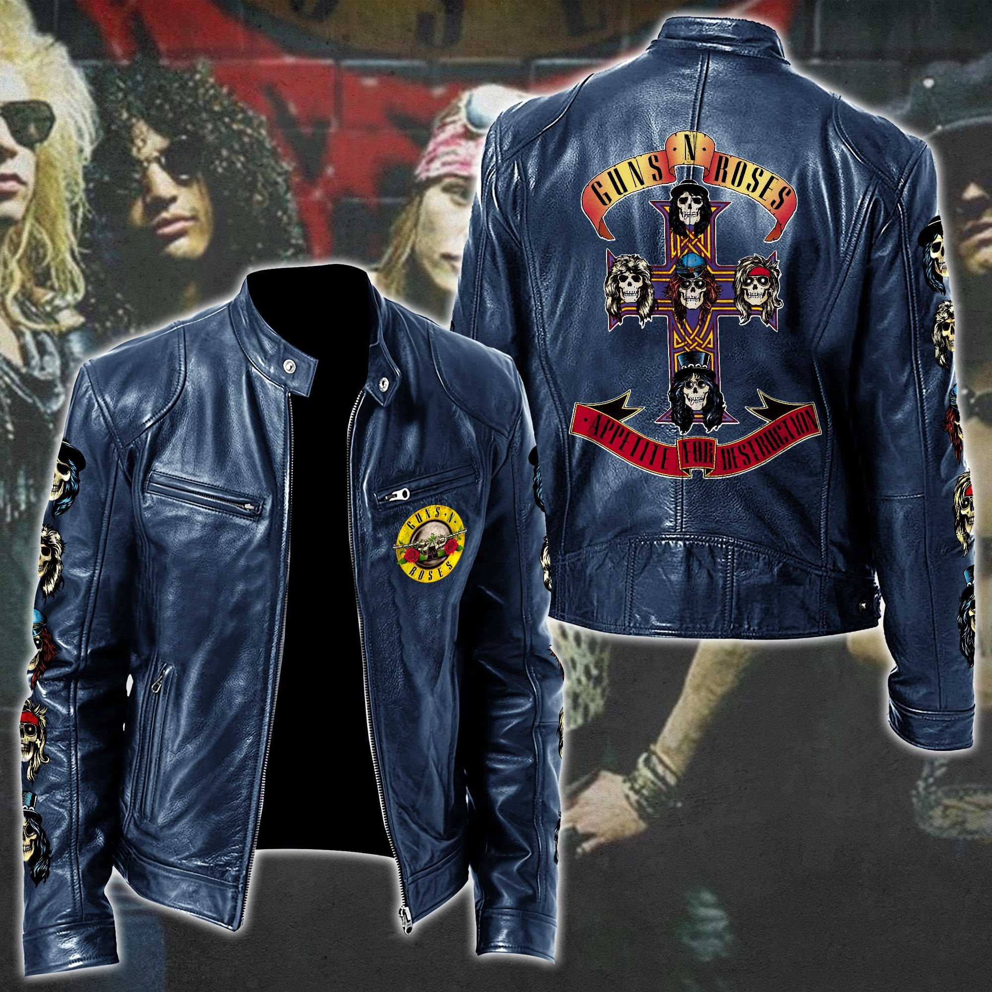 Guns N' Roses Music Style Leather Jacket For Fans