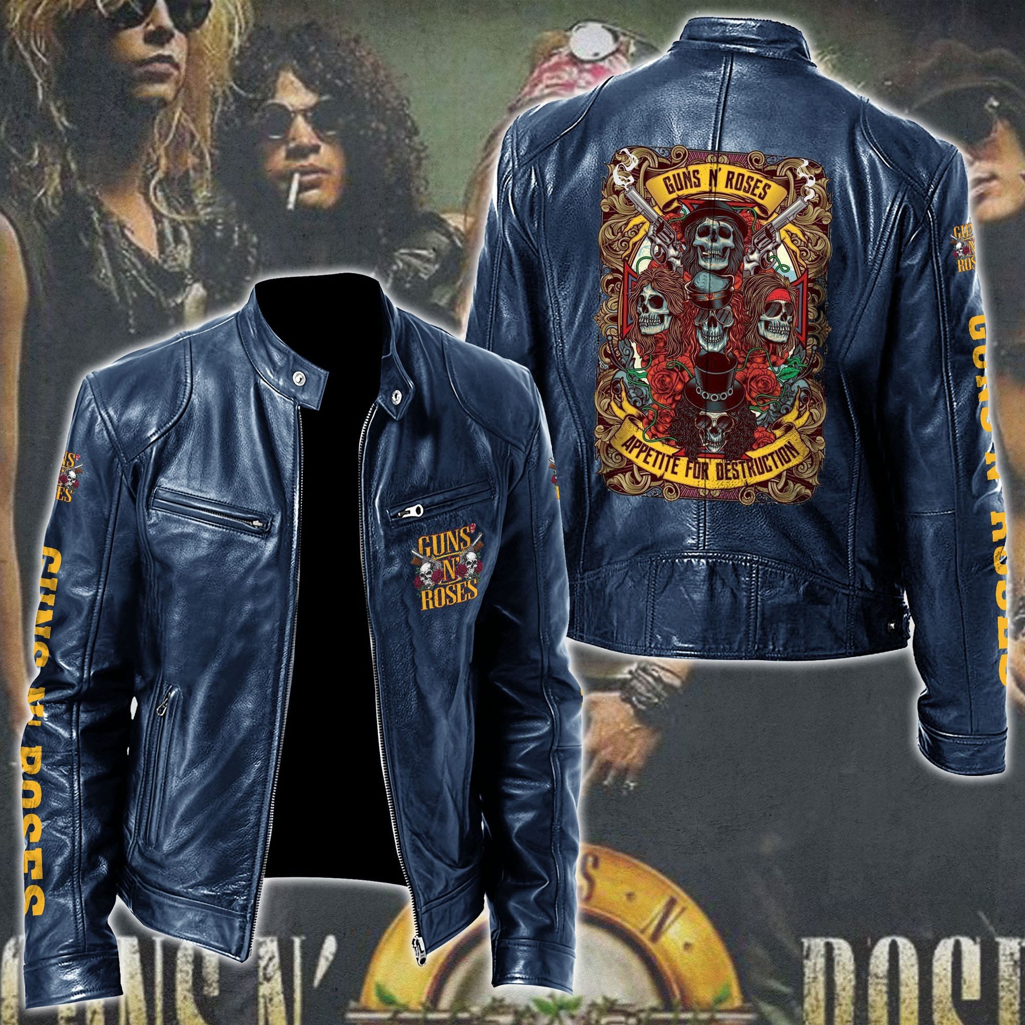 Guns N' Roses Music Style Leather Jacket For Fans