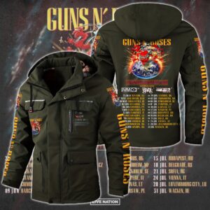 Guns N' Roses Music Style Parka Jacket For Fans
