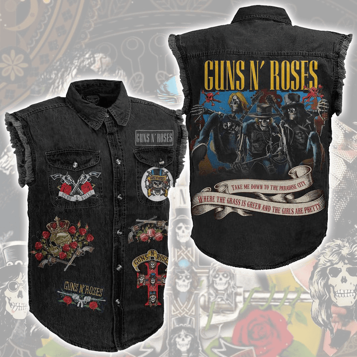 Guns N' Roses Music Style Sleeveless Jacket For Fans