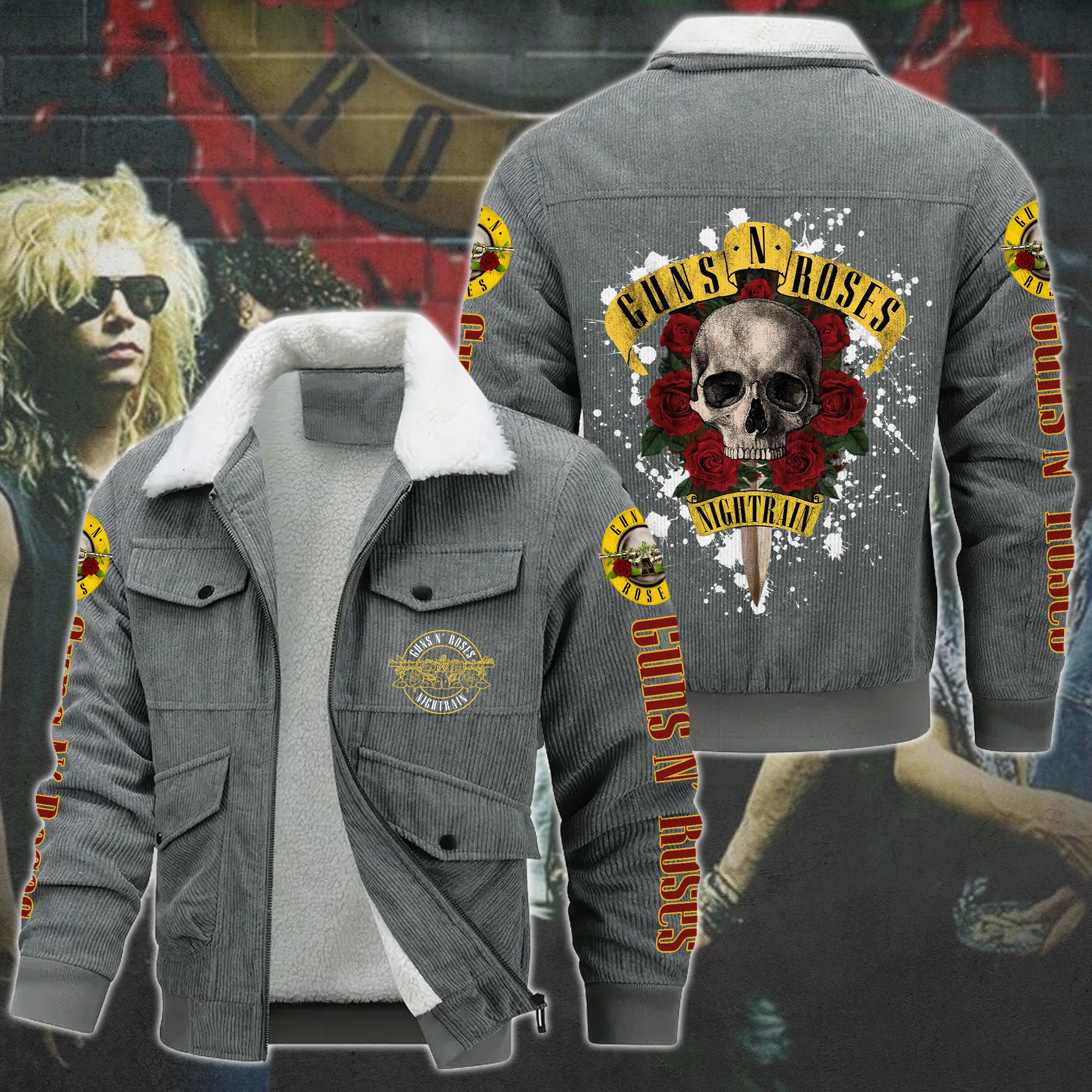 Guns N' Roses Music Style Thermal Cotton Jacket Prim For Fans