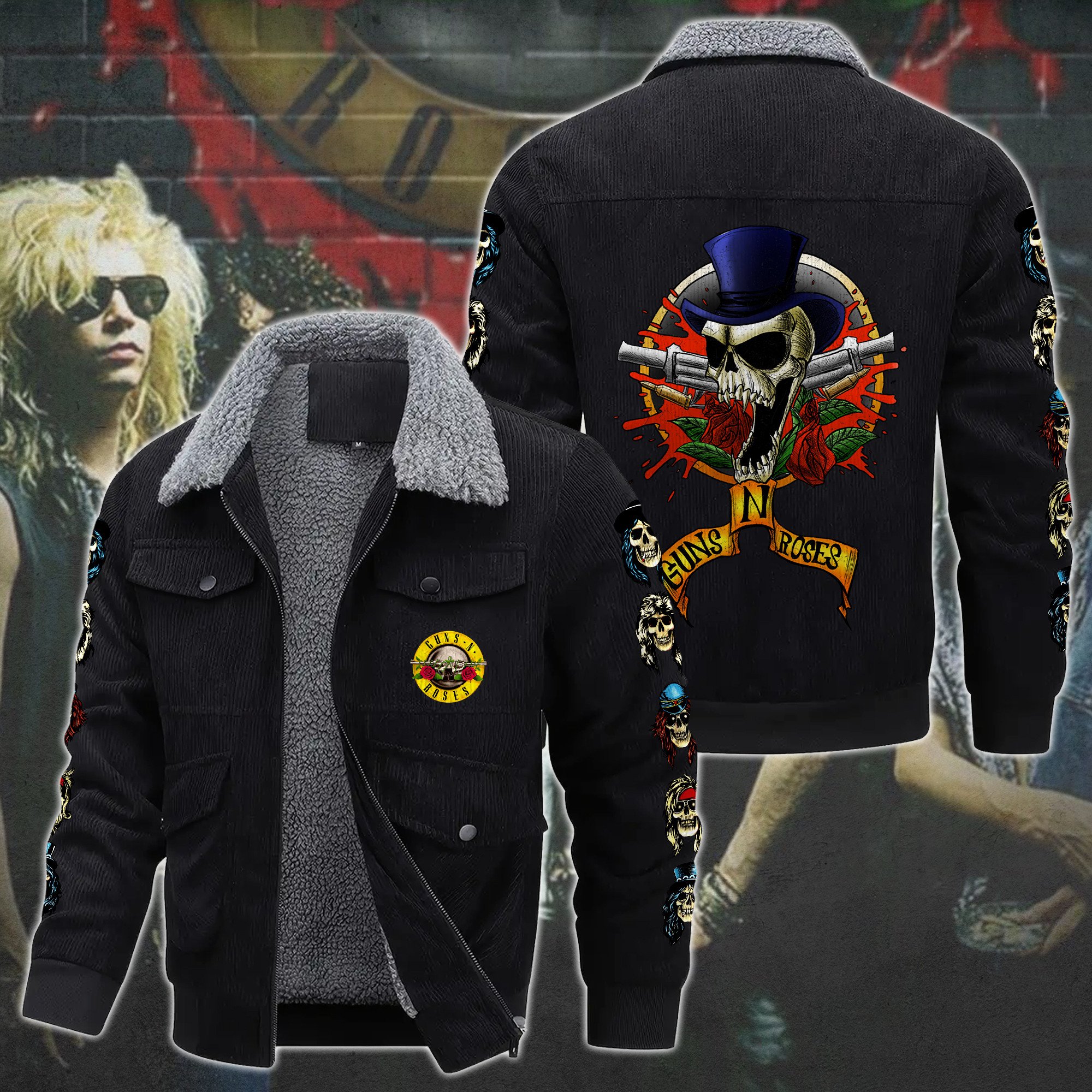 Guns N' Roses Music Style Thermal Cotton Jacket Prim For Fans