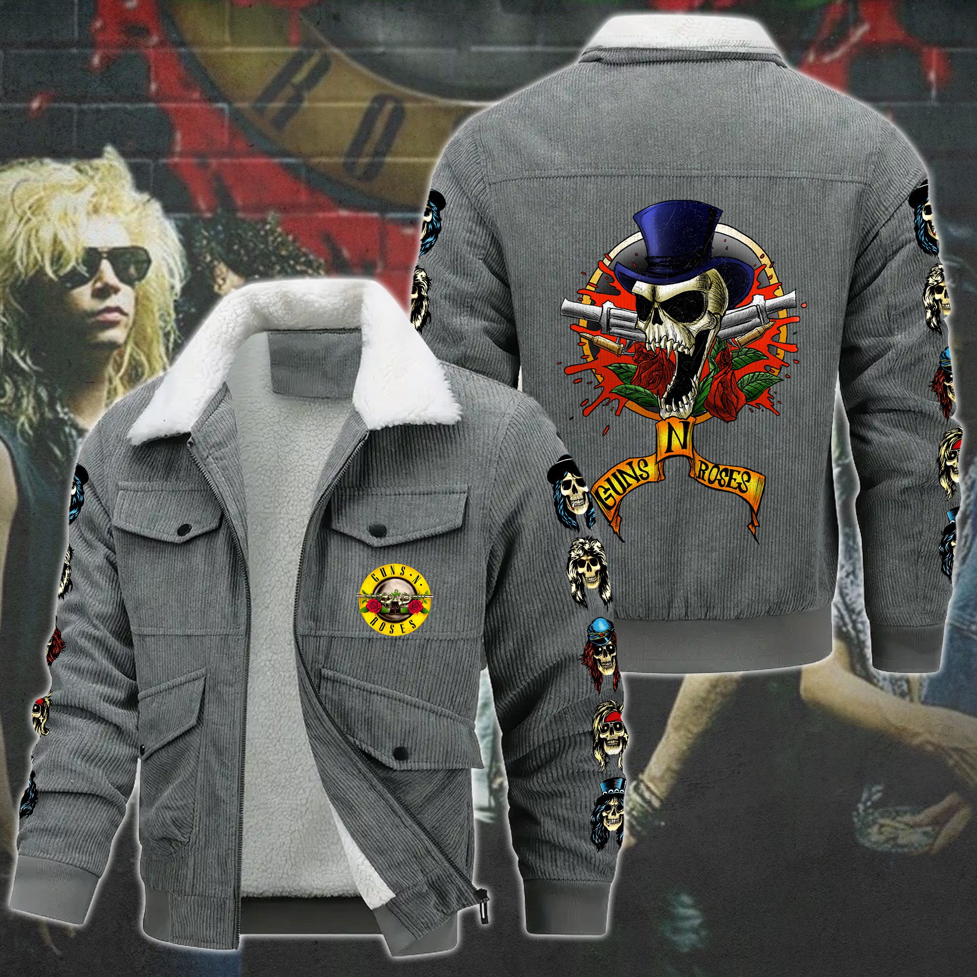 Guns N' Roses Music Style Thermal Cotton Jacket Prim For Fans