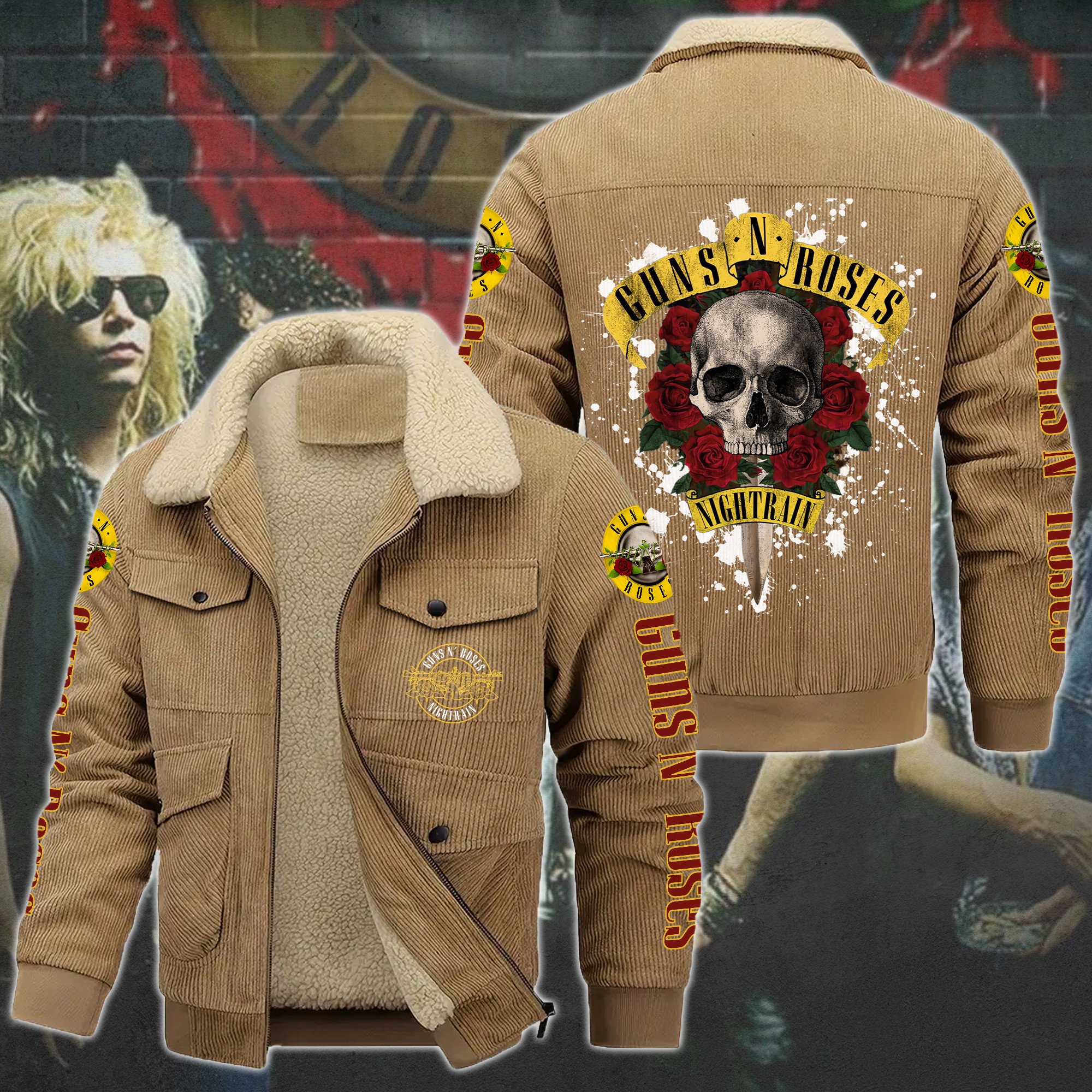 Guns N' Roses Music Style Thermal Cotton Jacket Prim For Fans