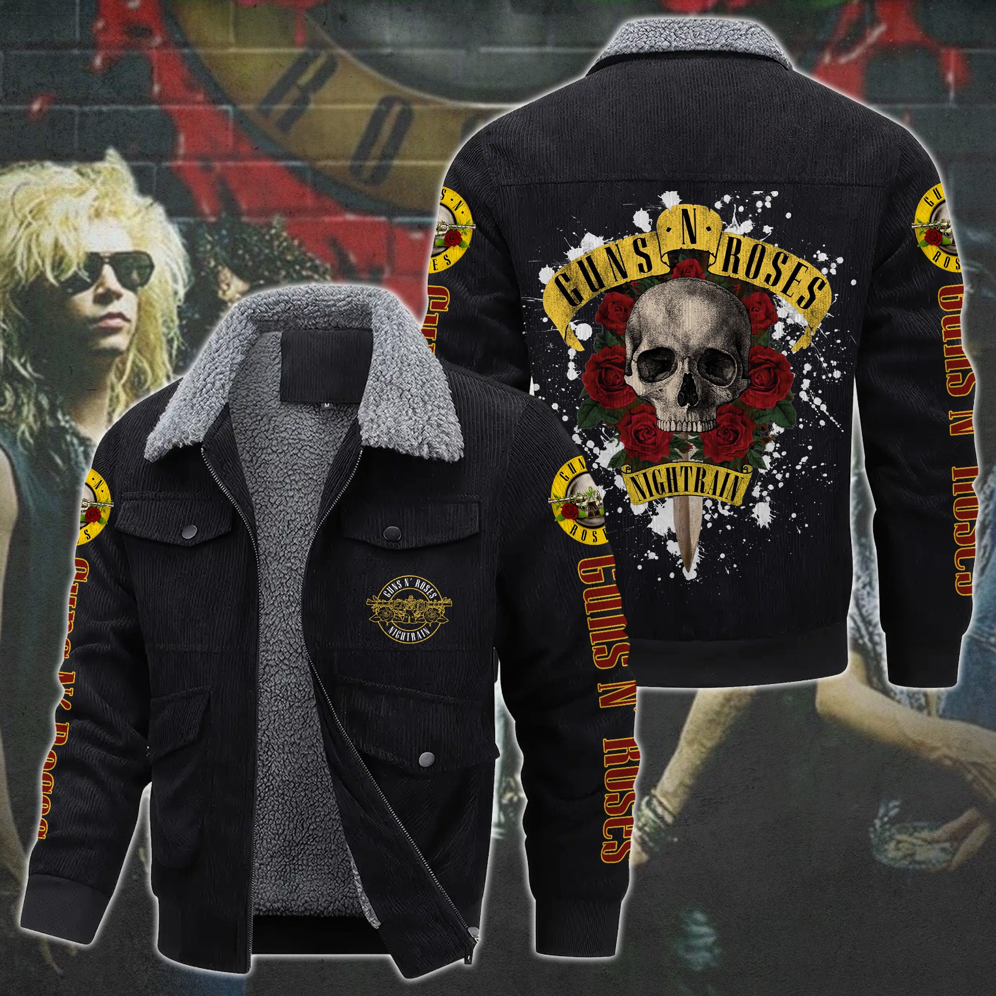 Guns N' Roses Music Style Thermal Cotton Jacket Prim For Fans