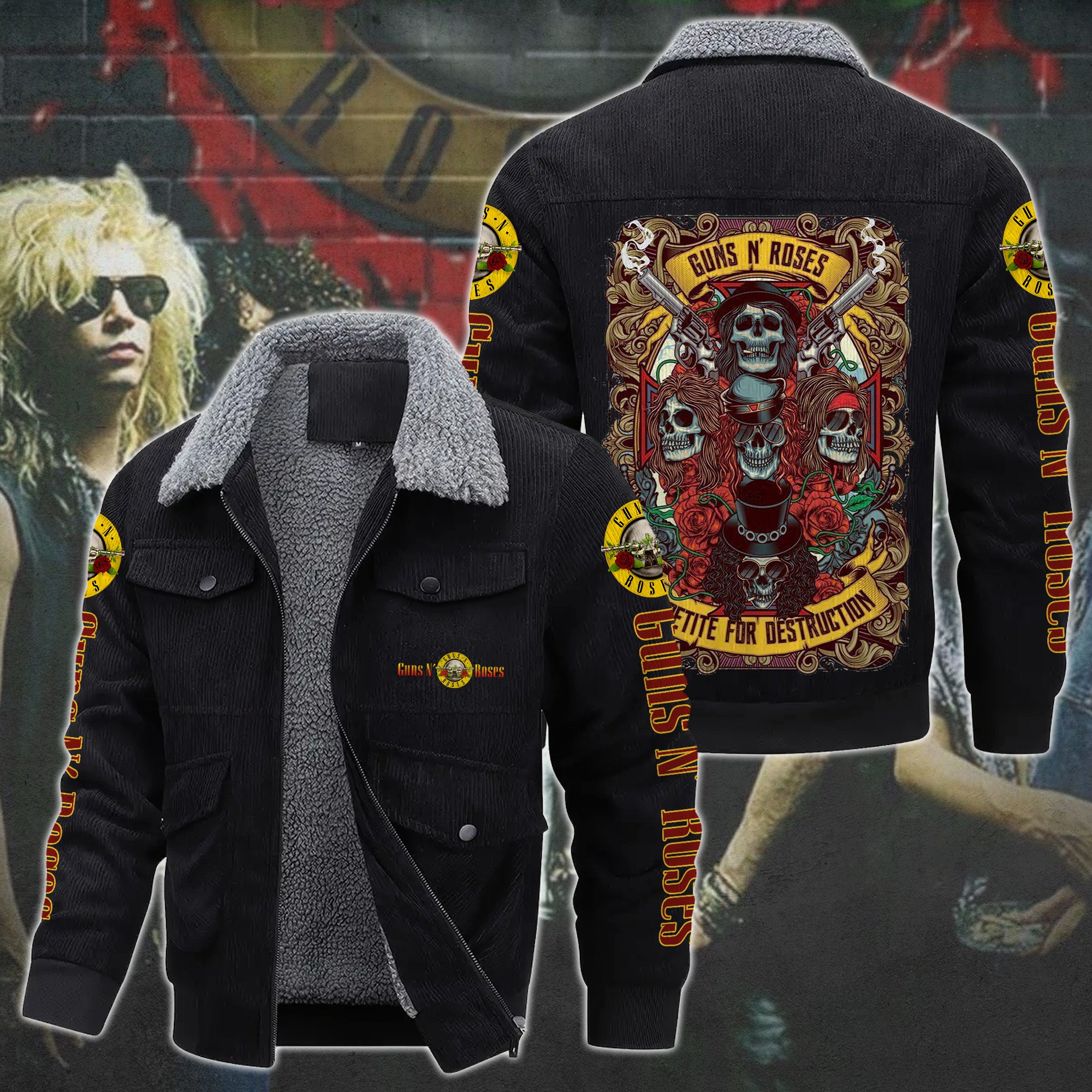 Guns N' Roses Music Style Thermal Cotton Jacket Prim For Fans
