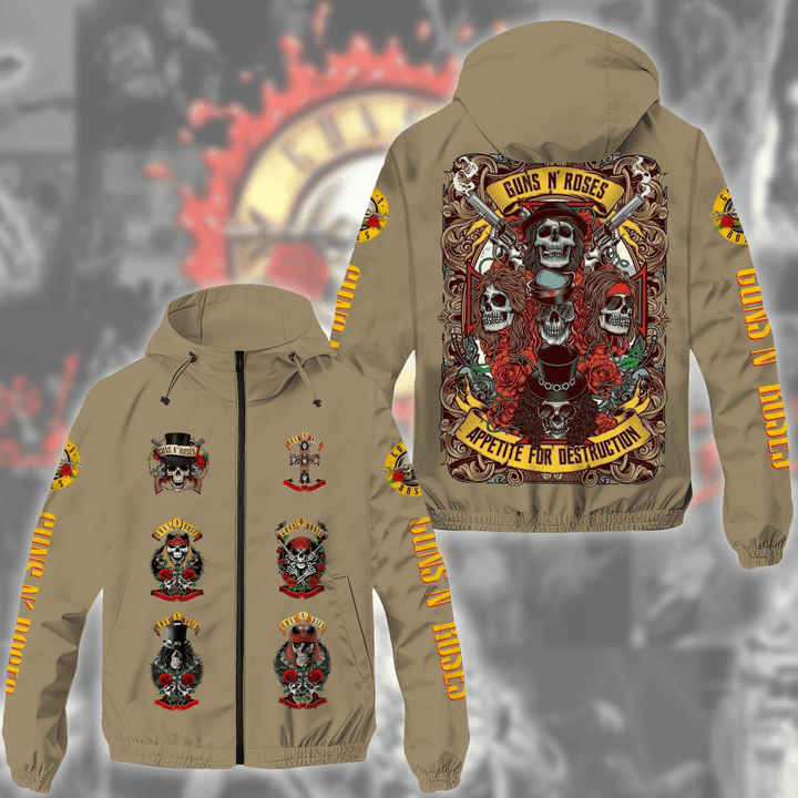 Guns N' Roses Music Style Windbreaker Jacket For Fans