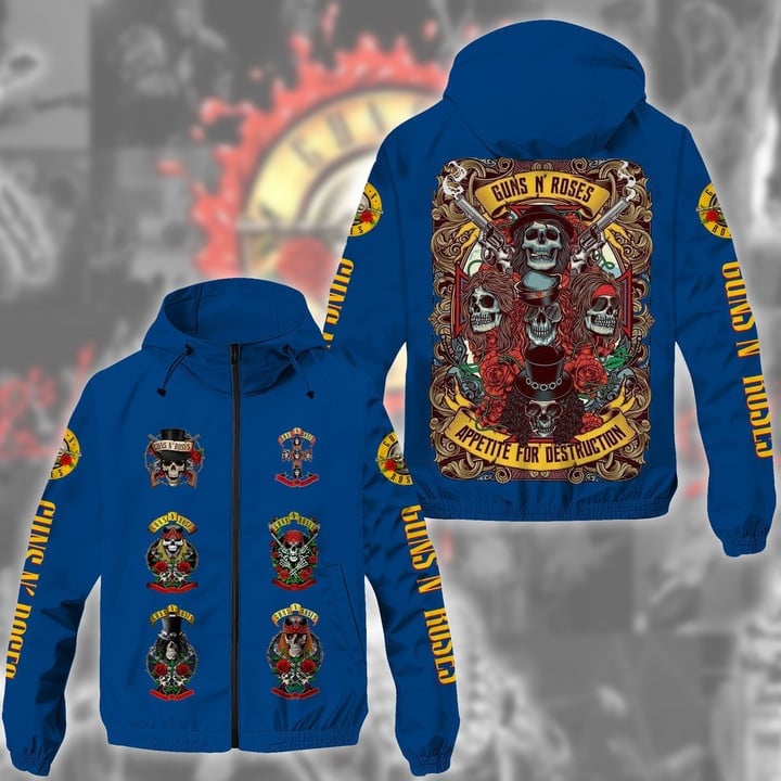 Guns N' Roses Music Style Windbreaker Jacket For Fans