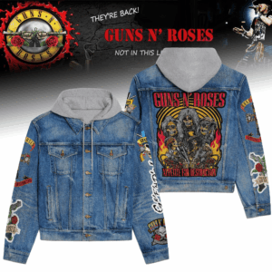 Guns N' Roses Rock Band Music Style Hooded Denim Jacket For Fans