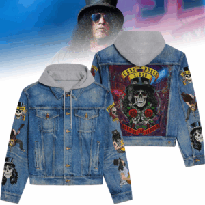 Guns N' Roses Rock Band Music Style Hooded Denim Jacket For Fans