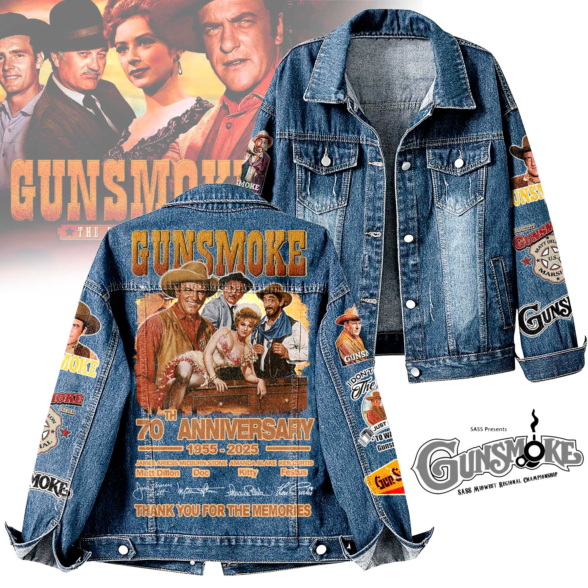 Gunsmoke TV Series Denim Jacket Gift For Fans